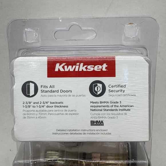 Kwikset 96650-493 Security Double Cylinder Deadbolt Antique Brass 13766 Keyed - Picture 5 of 8